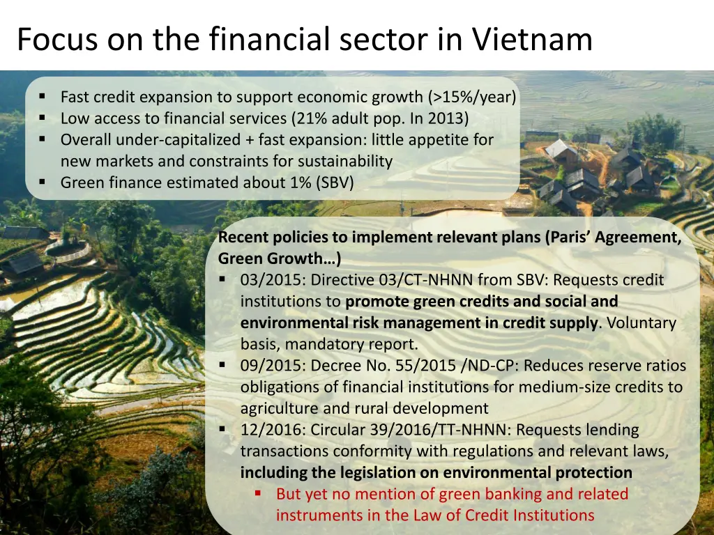 focus on the financial sector in vietnam