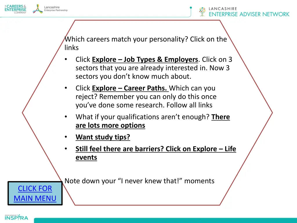 which careers match your personality click