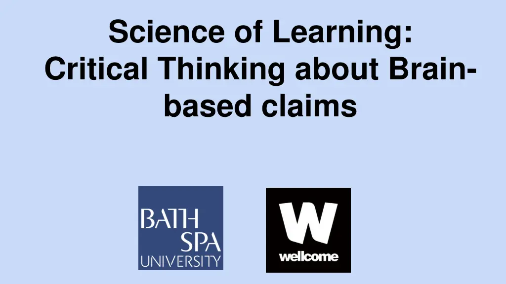 science of learning critical thinking about brain 1