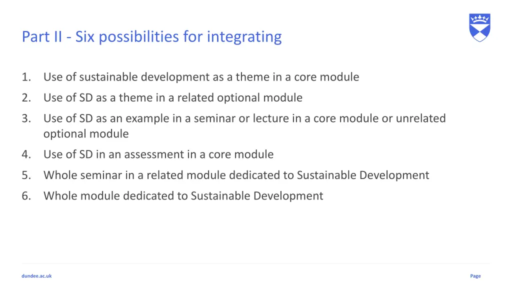 part ii six possibilities for integrating