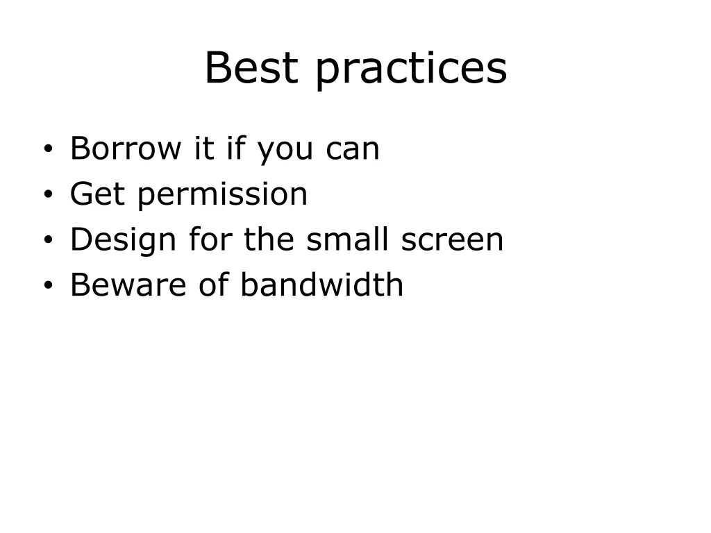 best practices