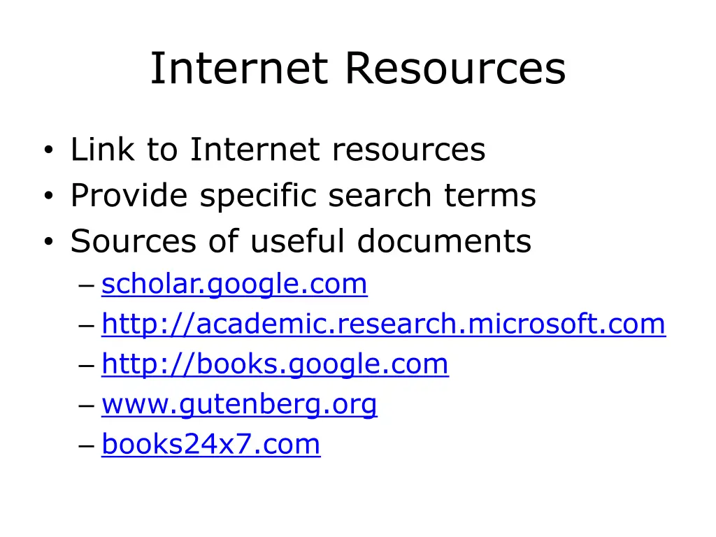 internet resources