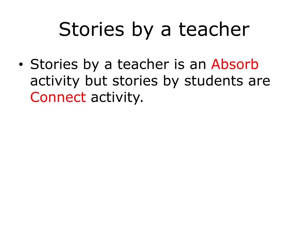 stories by a teacher