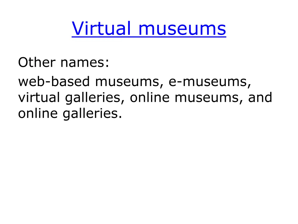 virtual museums