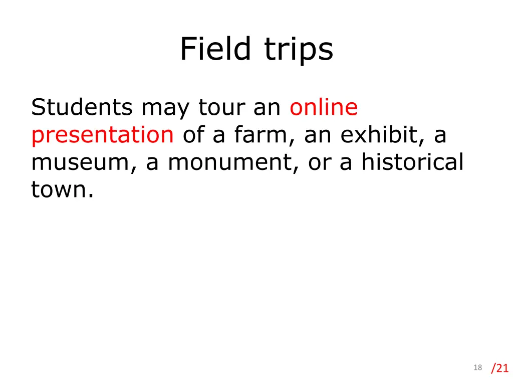 field trips