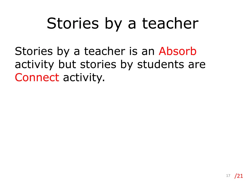 stories by a teacher