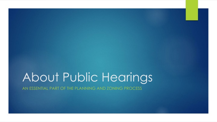 about public hearings an essential part