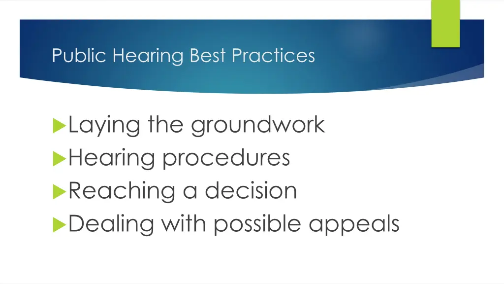 public hearing best practices