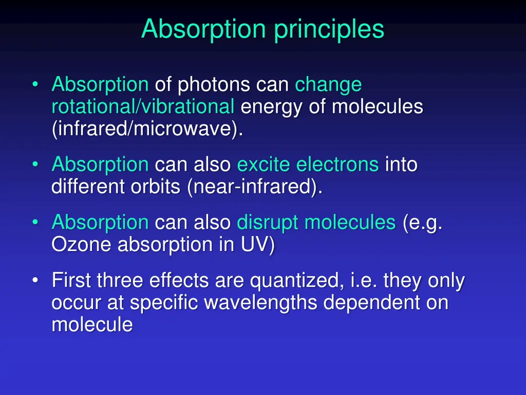 absorption principles