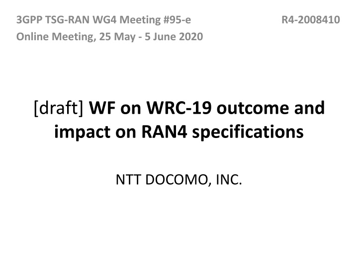 3gpp tsg ran wg4 meeting 95 e online meeting