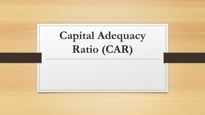 capital adequacy ratio car