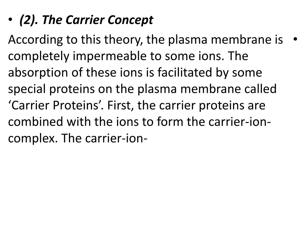 2 the carrier concept according to this theory