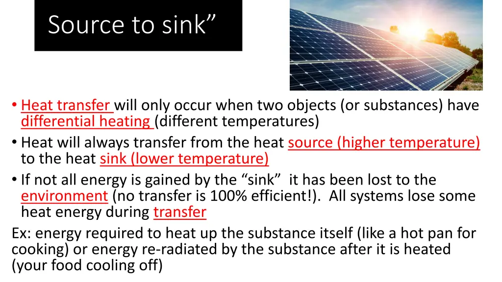 source to sink