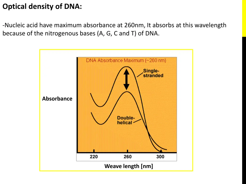 optical density of dna