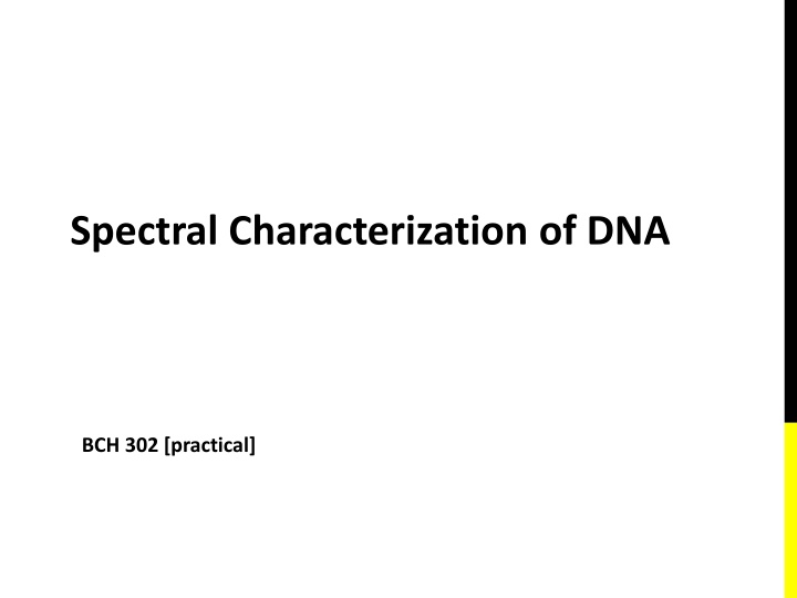 spectral characterization of dna