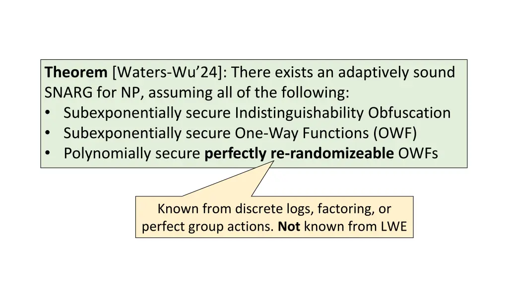 theorem waters wu 24 there exists an adaptively