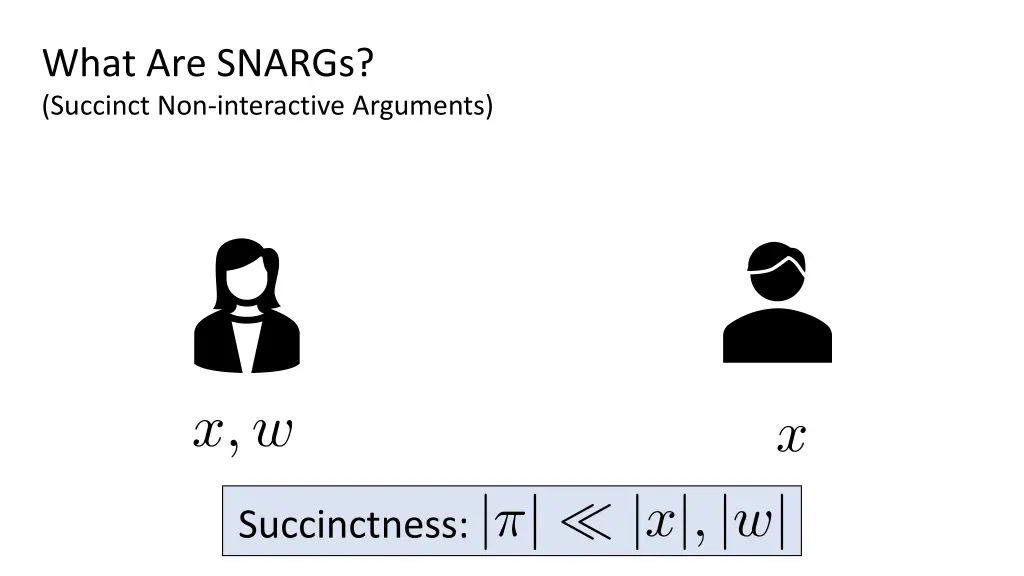 what are snargs succinct non interactive arguments