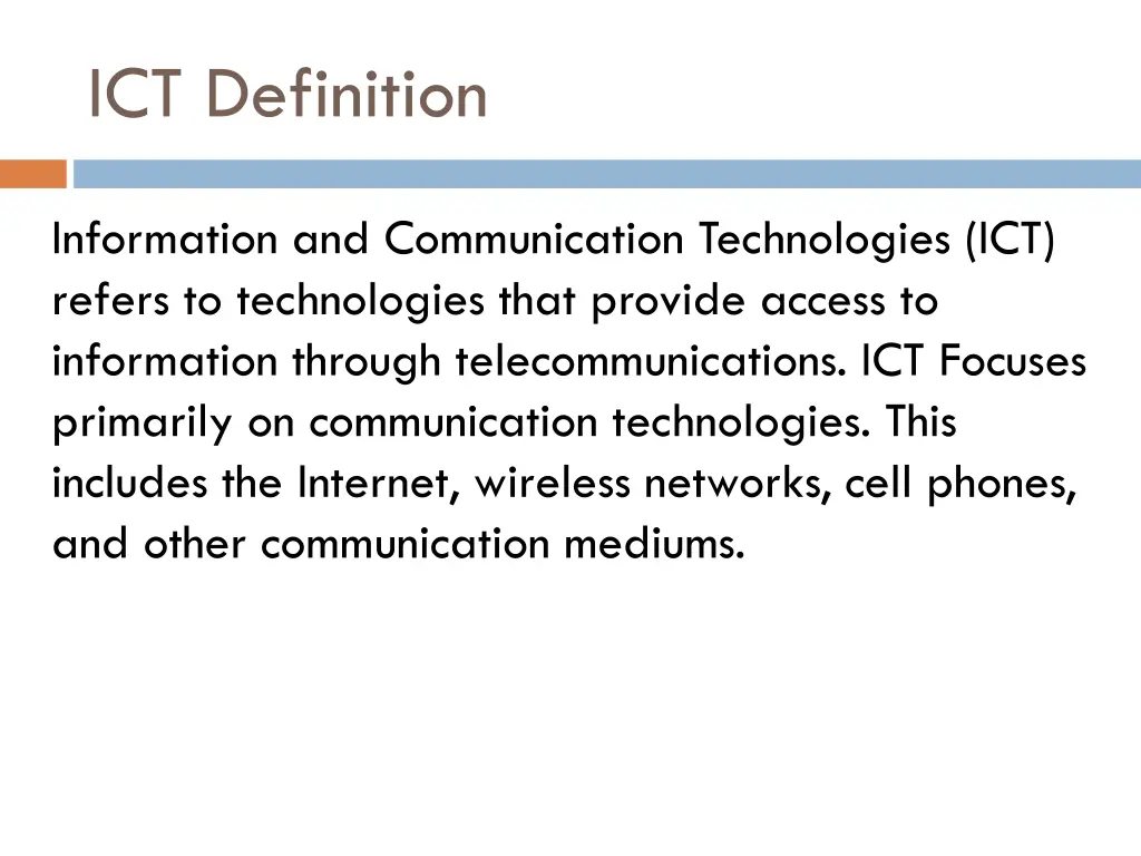 ict definition