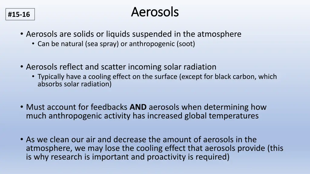 aerosols aerosols 1