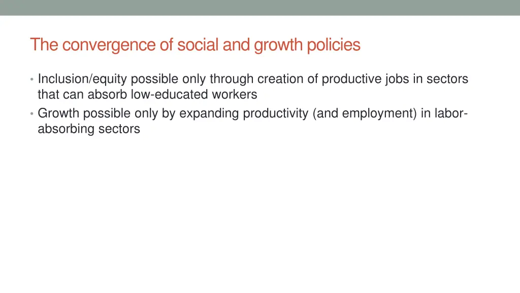 the convergence of social and growth policies