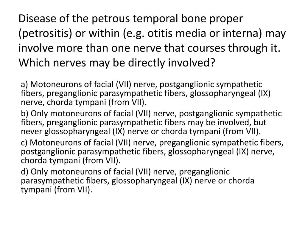 disease of the petrous temporal bone proper