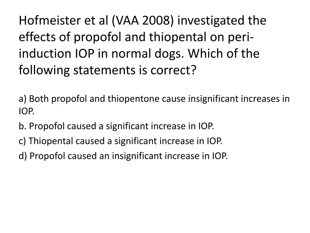 hofmeister et al vaa 2008 investigated