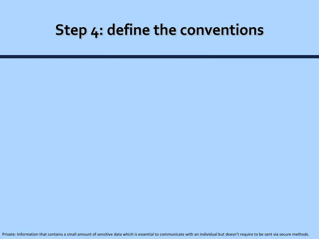 step 4 define the conventions
