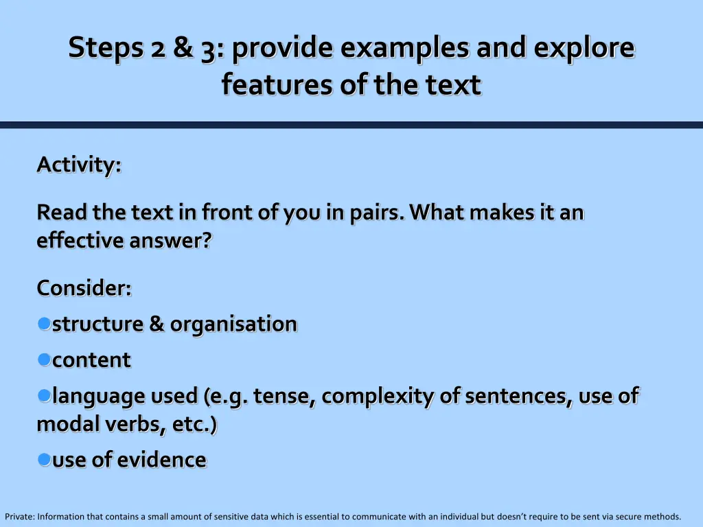 steps 2 3 provide examples and explore features