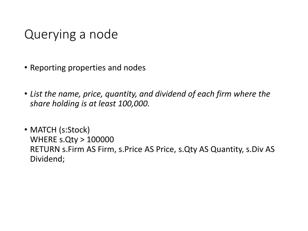 querying a node 3