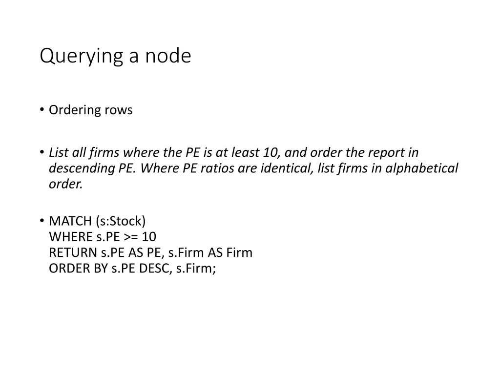 querying a node 5