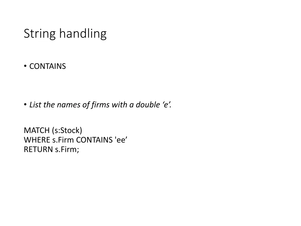 string handling