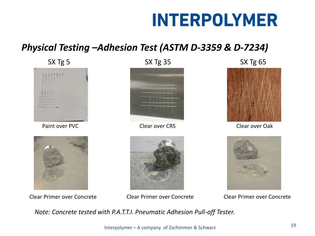 physical testing adhesion test astm d 3359 d 7234