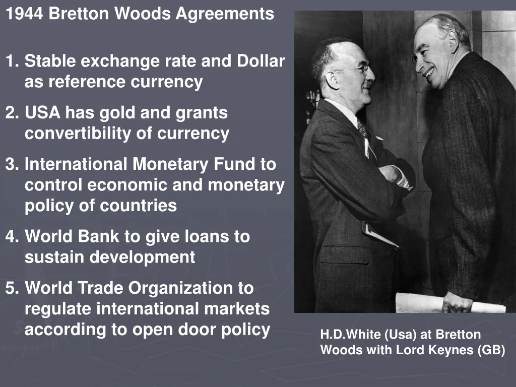 1944 bretton woods agreements