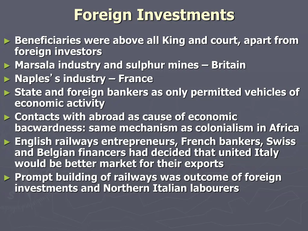 foreign investments