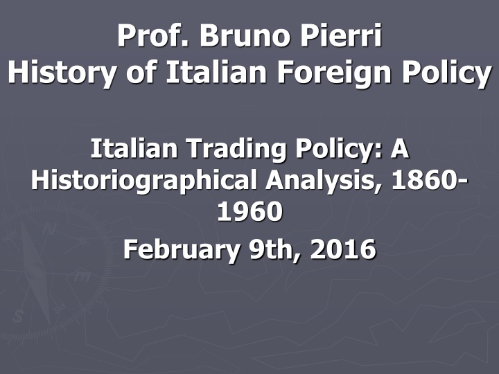 prof bruno pierri history of italian foreign