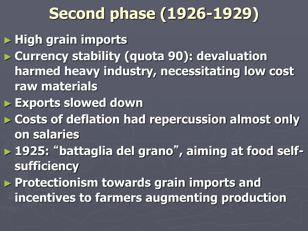 second phase 1926 1929