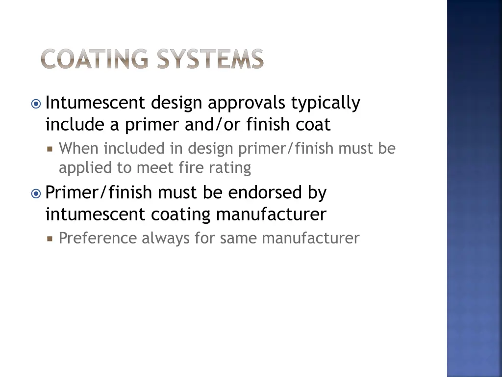 coating systems