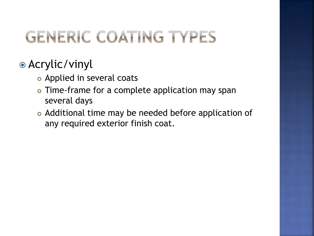 generic coating types 2