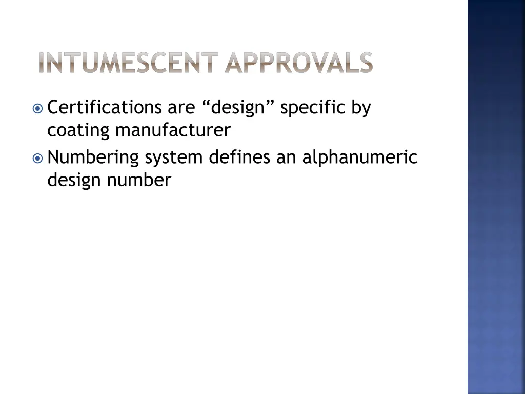 intumescent approvals