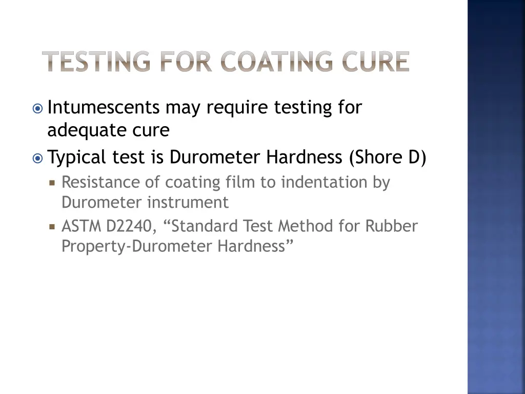 testing for coating cure