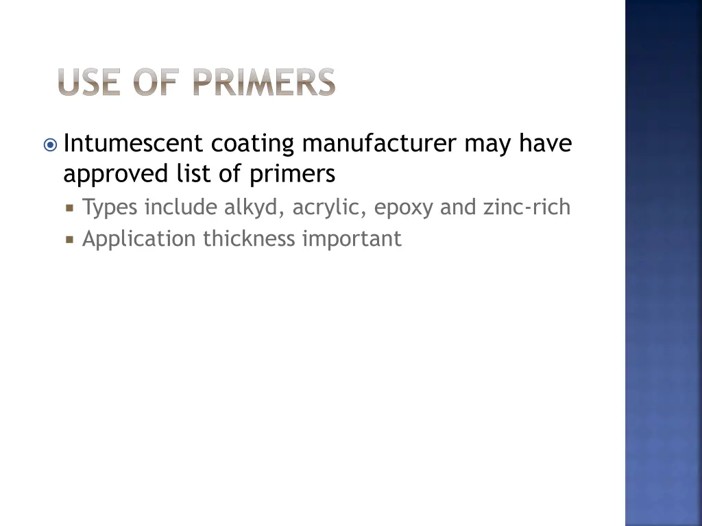 use of primers