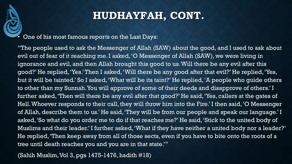 hudhayfah cont 1