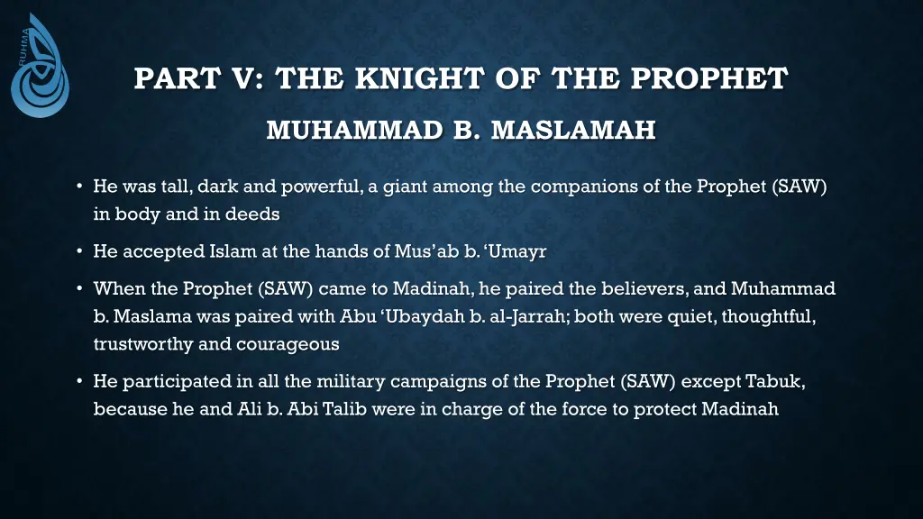 part v the knight of the prophet