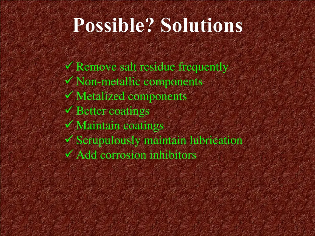 possible solutions 1