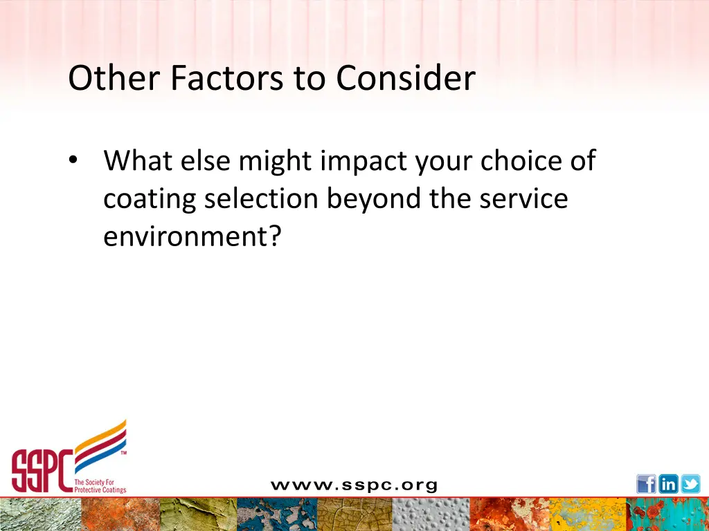 other factors to consider