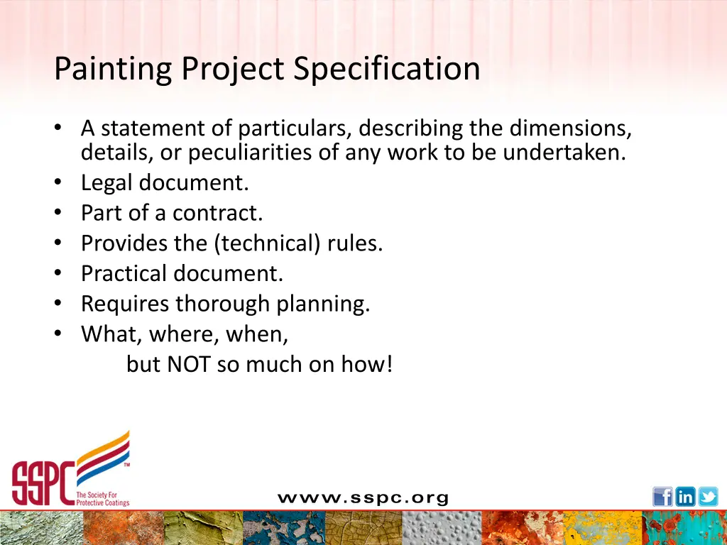 painting project specification