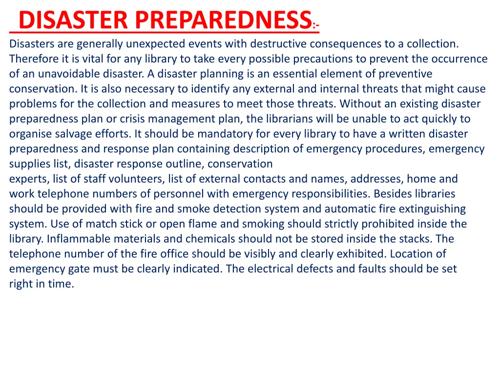 disaster preparedness disasters are generally