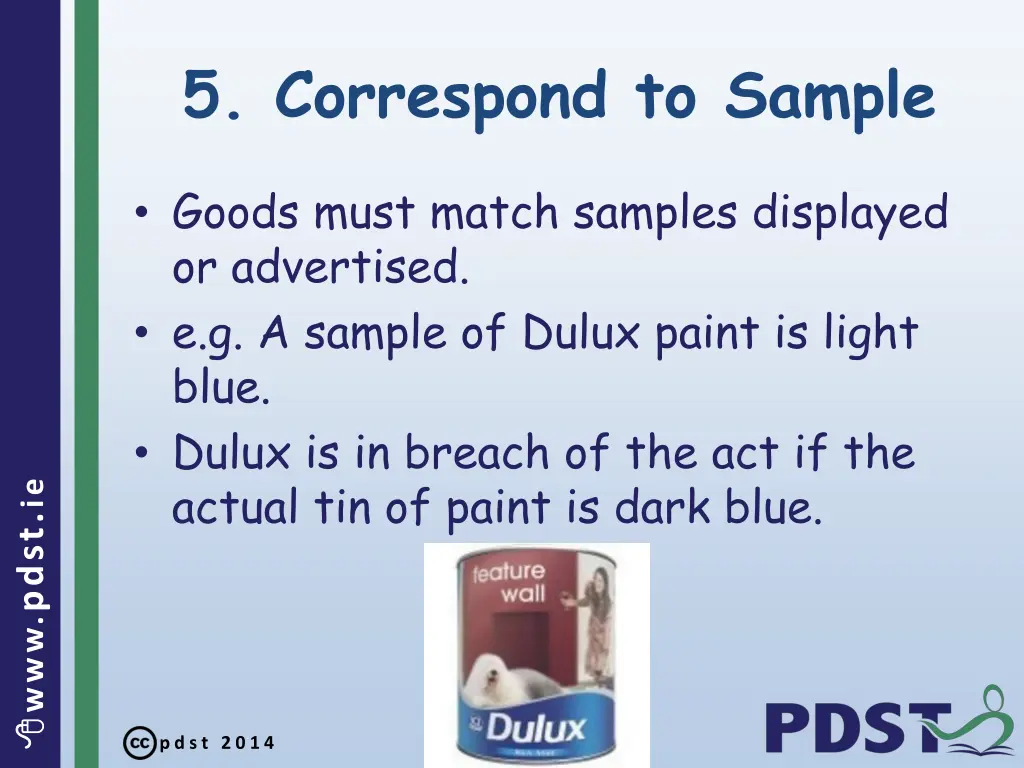 5 correspond to sample