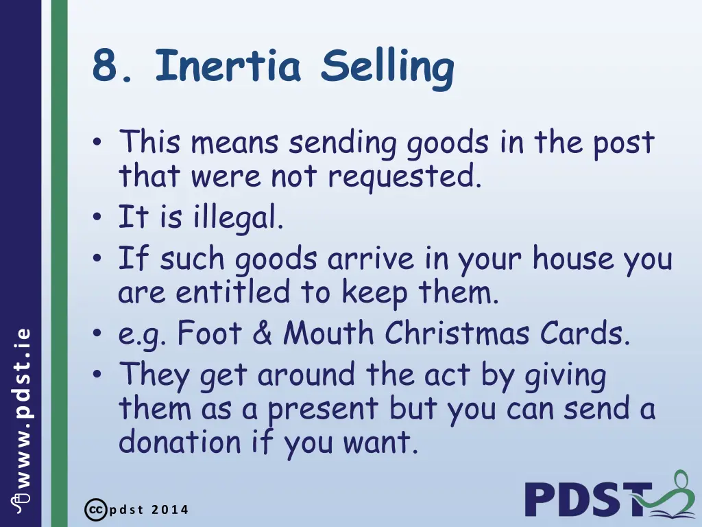 8 inertia selling