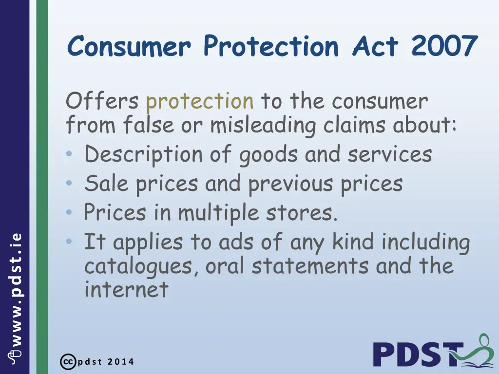 consumer protection act 2007